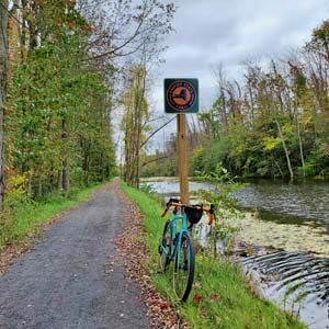 Erie Canal bike sign