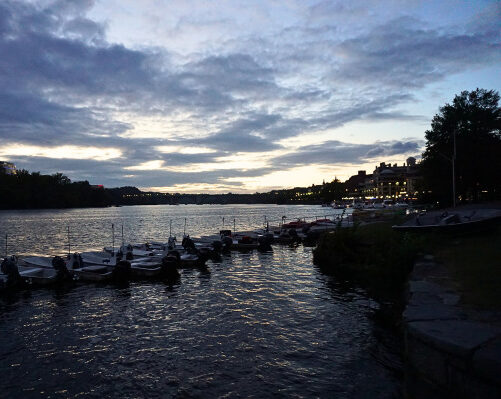 Evening view on the river near the CO