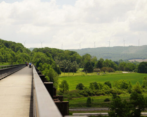 View of windmills from the trail of the CO