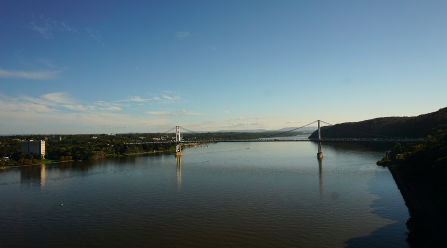 View from the bridge on the Empire State Trail