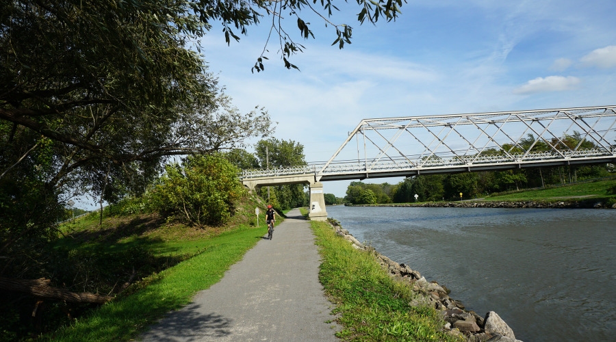 Bridge and trail on the Erie Canalway