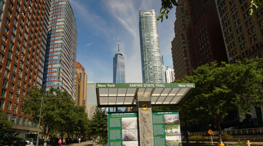 Skyline view on the Empire State Trail