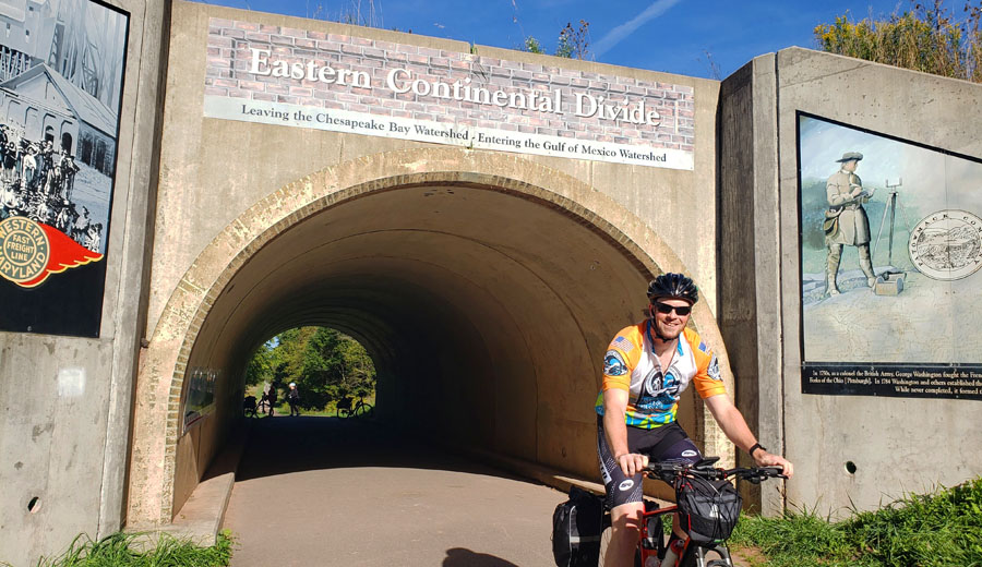 Rider on GAP at Eastern Continental Divide