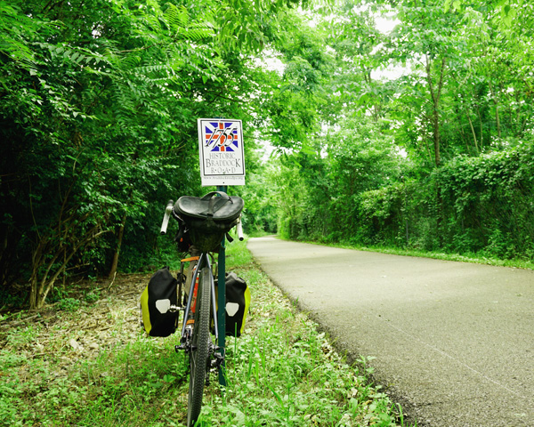 Bike on the roadside of the GAPCO trail