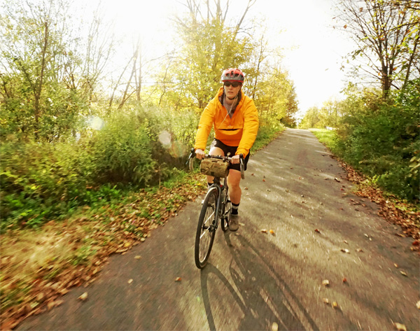 Bike rider on Camillus Trail Park